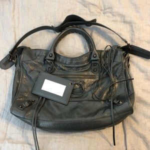 Balenciaga Dark Grey City Bag